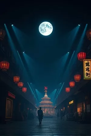 《长夜灯火》第一季竖版海报，雨夜邮局门口亮着的路灯
